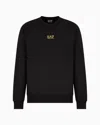 Ea7 Core Identity Cotton Crew-neck Sweatshirt In Black