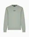 Ea7 Core Identity Cotton Crew-neck Sweatshirt In Green