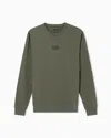 Ea7 Core Identity Cotton Crew-neck Sweatshirt In Green