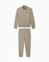 Ea7 Core Identity Cotton Crew-neck Sweatshirt In Sand