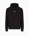 Ea7 Cotton Pullover Hooded Sweatshirt From Core Identity In Black