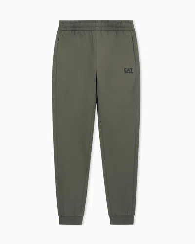 Ea7 Core Identity Cotton Joggers In Green