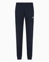 Ea7 Core Identity Cotton Joggers In Blue