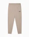 Ea7 Core Identity Cotton Joggers In Sand