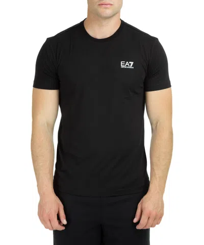 Ea7 Core Identity Cotton T-shirt In Black