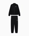 Ea7 Core Identity Cotton Tracksuit In Black