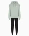 Ea7 Core Identity Cotton Tracksuit In Green