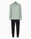 Ea7 Core Identity Cotton Tracksuit In Green