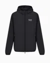 Ea7 Official Store Core Identity Hooded Bomber In Technical Fabric In Black