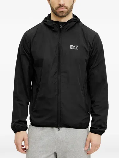 Ea7 Core Identity Hooded Jacket In Black