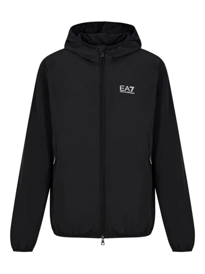 Ea7 Core Identity Hooded Jacket In Multi