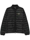 Ea7 Logo Short Down Jacket In Black