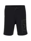 Ea7 Core Identity Logo Elasticated Shorts In Black