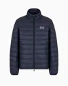 Ea7 Core Identity Packable Down Jacket In Blue