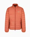 Ea7 Core Identity Packable Down Jacket In Orange