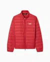 Ea7 Core Identity Packable Down Jacket In Red