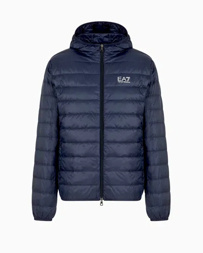 EA7 CORE IDENTITY PACKABLE DOWN JACKET WITH HOOD
