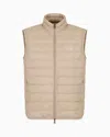Ea7 Core Identity Packable Down Jacket In Beige