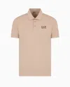 Ea7 Core Identity Stretch-cotton Polo Shirt In Neutral