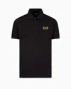 Ea7 Core Identity Stretch-cotton Polo Shirt In Black