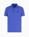 Ea7 Core Identity Stretch-cotton Polo Shirt In Blue