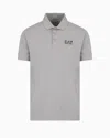 Ea7 Core Identity Stretch-cotton Polo Shirt In Grey