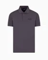 Ea7 Core Identity Stretch-cotton Polo Shirt In Grey
