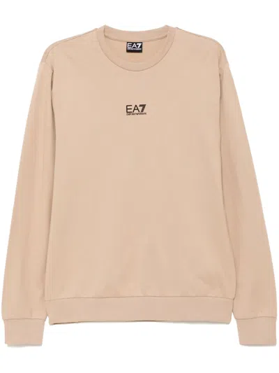 Ea7 Core Identity Sweatshirt In Neutrals