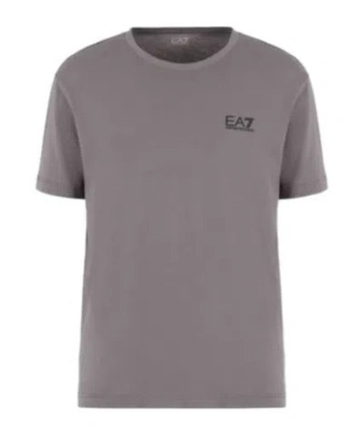 Ea7 Official Store Pima Cotton Core Identity T-shirt In Gray