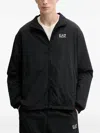 Ea7 Core Identity Zip-up Logo Tracksuit In Black