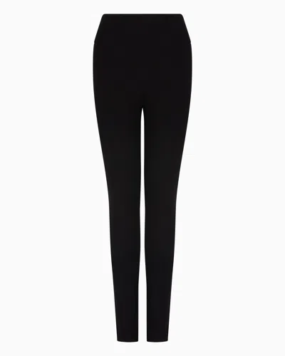 Ea7 Core Lady Leggings Aus Baumwollstretch In Schwarz