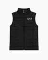 Ea7 Core Lady Nylon Packable Padded Gilet In Black
