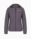 Ea7 Core Lady Padded Hooded Jacket In Grey