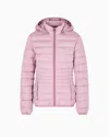 Ea7 Core Lady Recycled Technical Fabric Padded Hooded Jacket