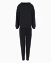 Ea7 Core Lady Relax Tracksuit In A Stretch Modal Blend In Black