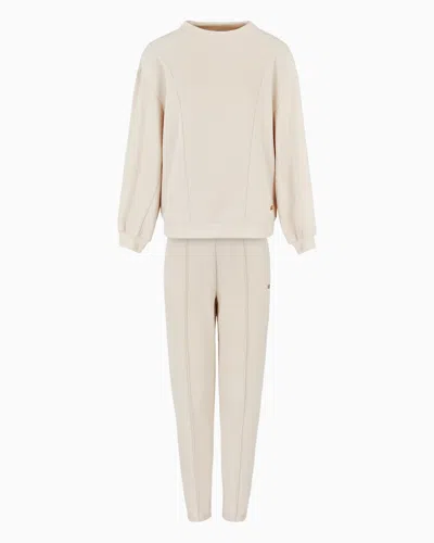 Ea7 Core Lady Relax Tracksuit In A Stretch Modal Blend In White