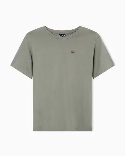 Ea7 Core Lady Short-sleeved T-shirt In Stretch Cotton Jersey