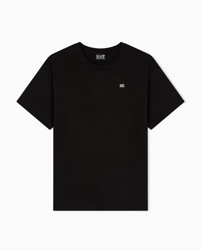 Ea7 Core Lady Short-sleeved T-shirt In Stretch Cotton Jersey