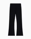 Ea7 Core Lady Stretch-cotton Jersey Bootcut Leggings In Black