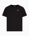 Ea7 Core Lady Stretch Cotton Jersey Crew-neck T-shirt In Black