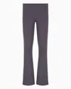 Ea7 Core Lady Stretch Cotton Jersey Leggings In Grey