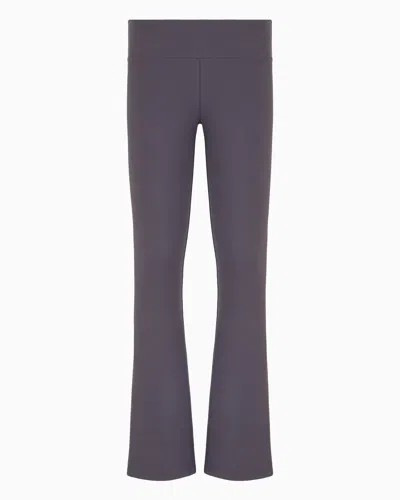 Ea7 Core Lady Stretch Cotton Jersey Leggings In Grey