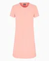 Ea7 Core Lady Stretch-cotton Jersey Short Dress In Pink