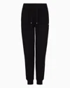 Ea7 Core Lady Stretch-cotton Joggers In Black
