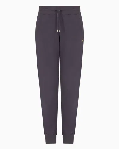 Ea7 Core Lady Stretch-cotton Joggers In Grey