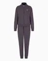 Ea7 Core Lady Stretch-cotton Tracksuit In Grey