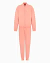 Ea7 Core Lady Stretch-cotton Tracksuit In Pink