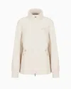 Ea7 Core Lady Technical Fabric Jacket In Beige