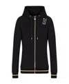 Ea7 Core Lady Zip-up Hoodie In Black