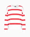 Ea7 Costa Smeralda Stretch-cotton Sweatshirt In Red